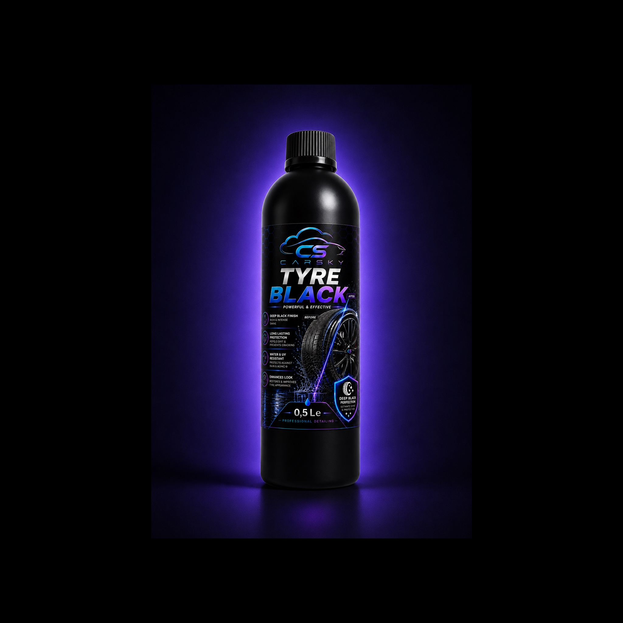 Professionele Bandenglans en Bescherming - Carsky Tyre Black 0,5 L Hoofdafbeelding